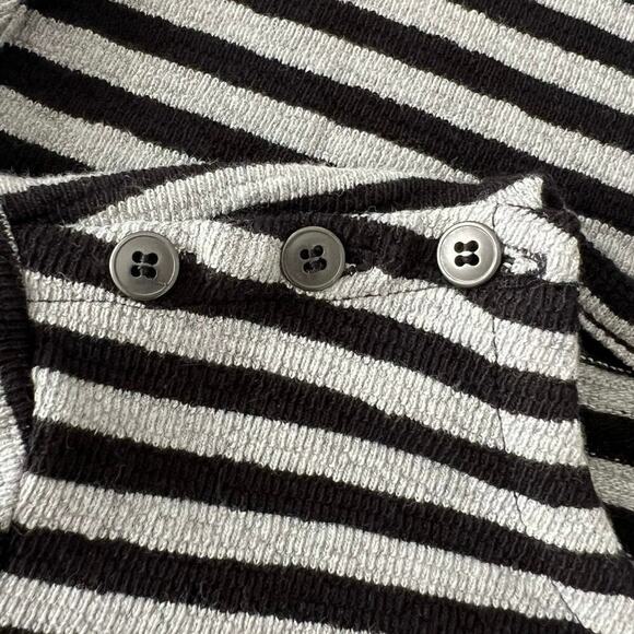 J. Jill WearEver Tunic Top Women’s Sz PS Small Black Gray Stripes NWT Travel - Picture 7 of 12